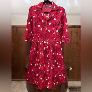 Vintage Newport News 100% cotton floral print dress